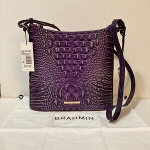 BRAHMIN Katie Crossbody Bag Ultraviolet Ombre Melbourne Leather